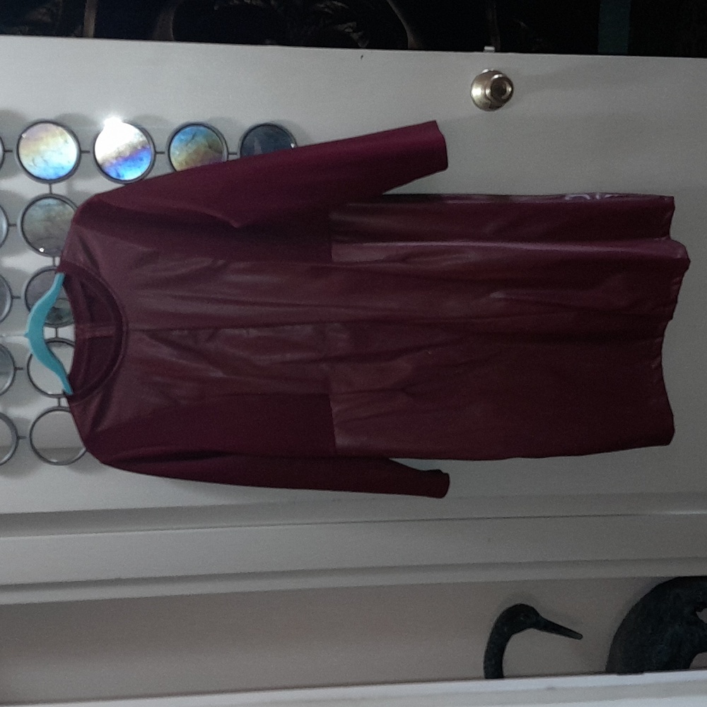 🌺MAROON FAUX LEATHER Dress